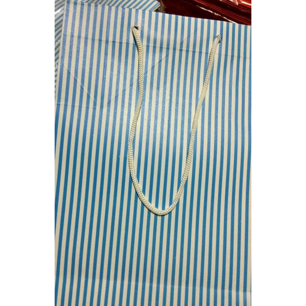 

FRESH Paper bag Garis BIRU karton GLOSSY ISTIMEWA