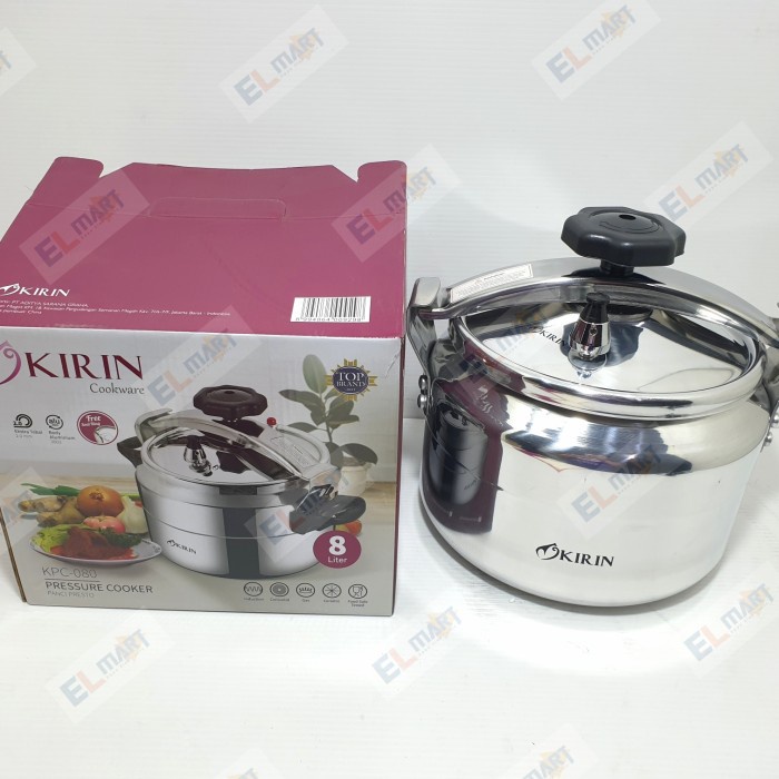 Panci Presto Kirin 8 Liter KPC 080 Pressure Cooker 8L Induksi