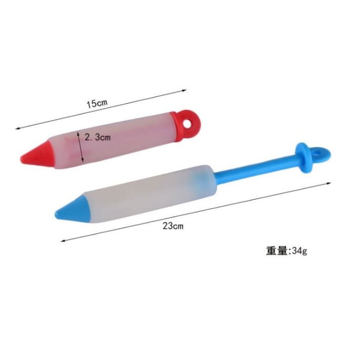 4 spuit Set Silicone Chocolate Cream Gun Cetakan suntikan Kue Dekorasi