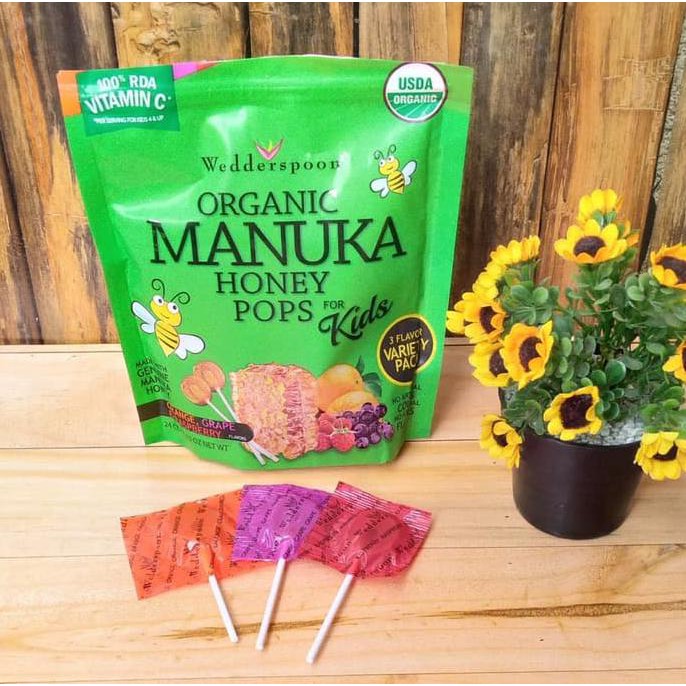 

Ayo Promo Wedderspoon, Permen Loli, Organic Manuka Honey Pops, 1 Pc Pop Murah