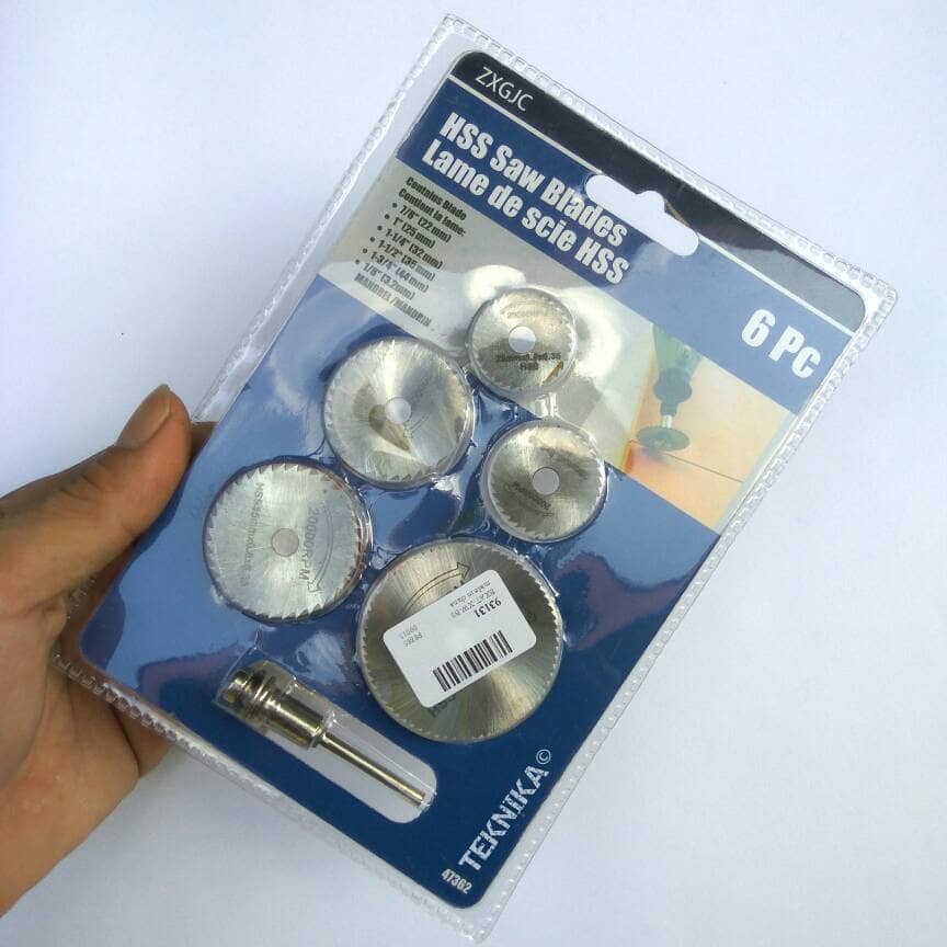 Mata Gergaji Mini Bor Tuner Gerinda 6 pcs Set 6pcs Circular Saw Drill Grinder kayu akrilik plastik