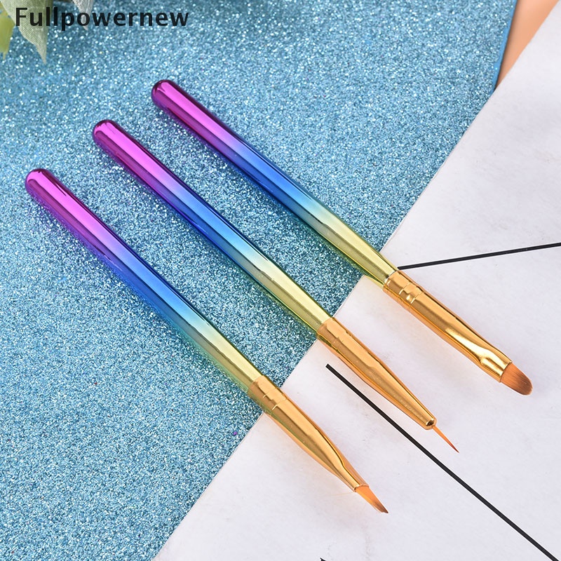 [FULL] 3pcs Nail Art Gel Design Pen Painting Polish Brush Dotting Drawing Tools Set