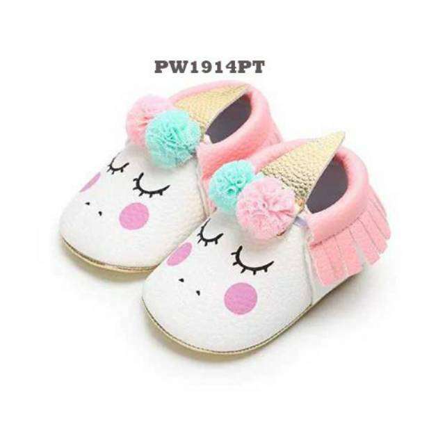 ♥BabyYank♥ PRE WALKER SHOES UNICORN POM POM /PITA PINK/PITA GOLD - SEPATU BAYI BELAJAR JALAN - SEPATU PW