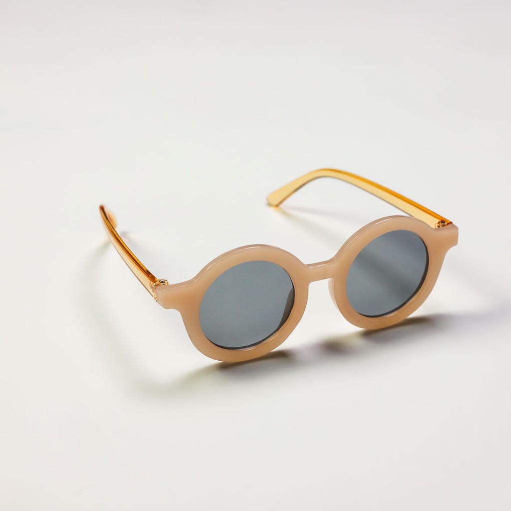 BDOSTORE | Kacamata Anak Balita O Bulat | 0 - 12 Bulan-Peach Transparent
