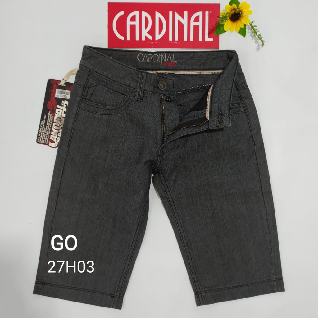 gof 27-CBV CARDINAL JEANS Celana Pria Celana Pendek Bermuda Casual Sobek Slimfit Reguler Fit Reguler