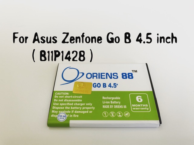 (P) Baterai batre battery Asus Zenfone Go B 4.5 inch / C11P1428 / ZB452KG Double power/IC ORIENS88