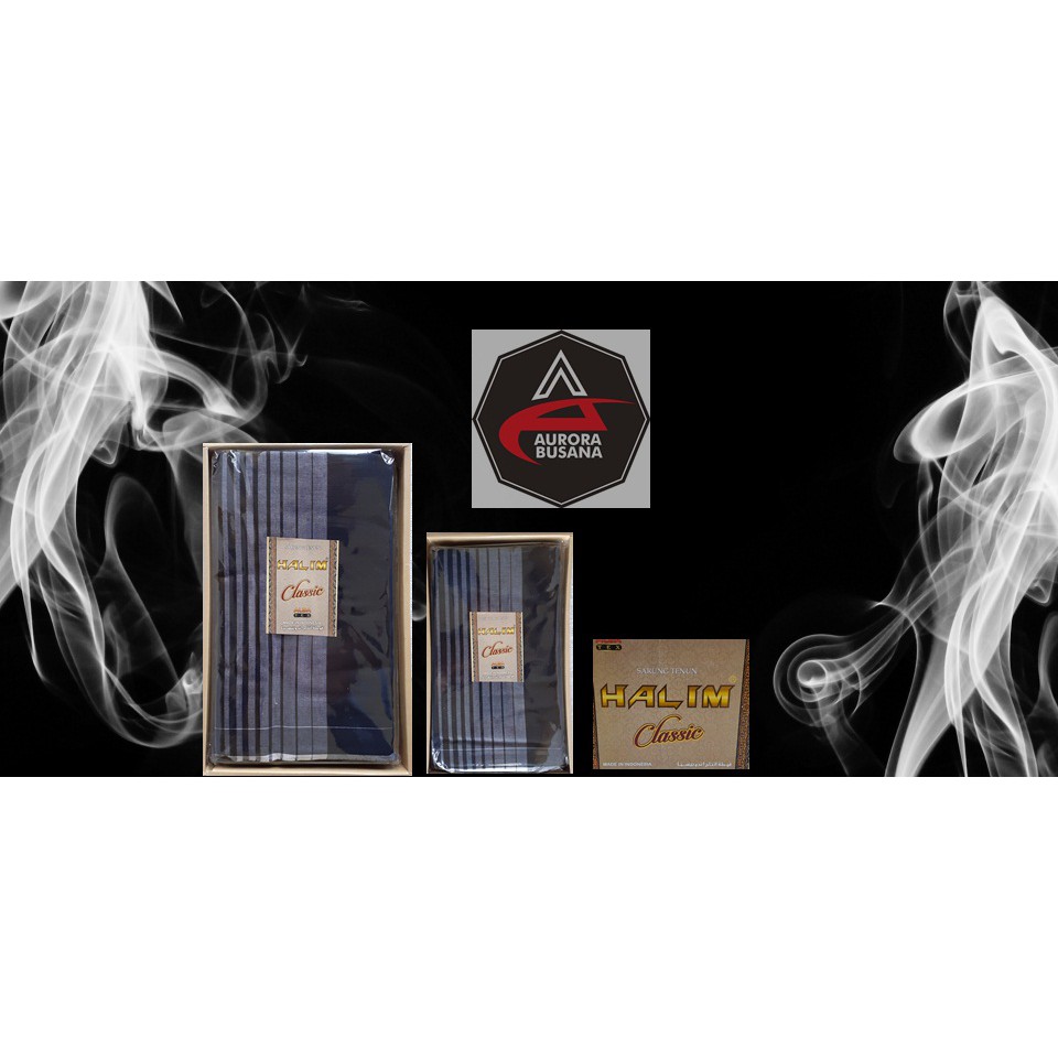 Sarung Halim clasik hitam& putih