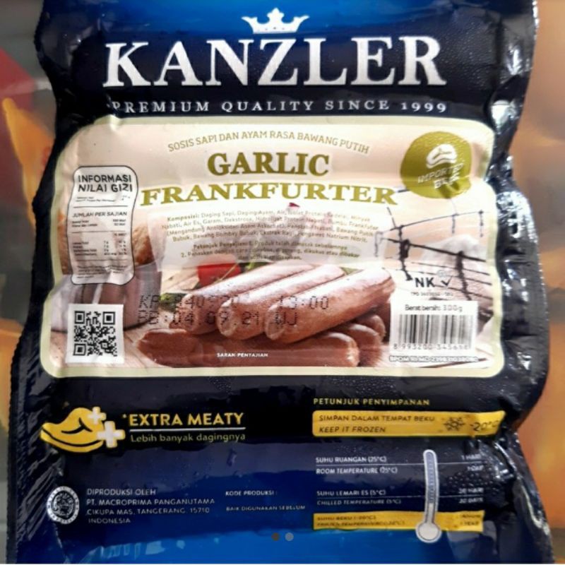 

Kanzler garlic Frankfurter 360gr