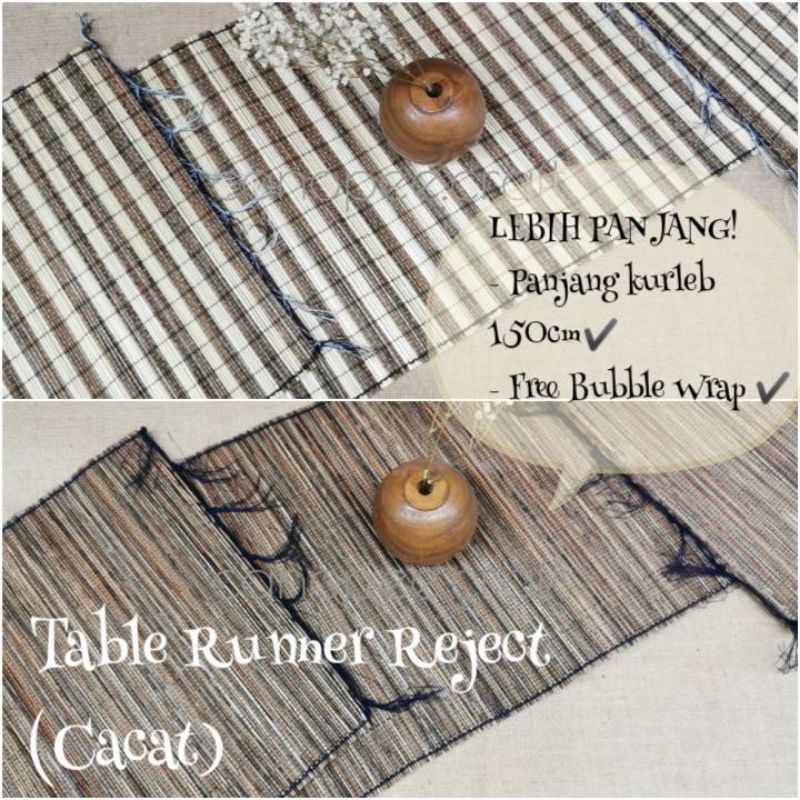 REJECT SALE TABLE RUNNER AESTHETIC  TAPLAK MEJA MAKAN TENUN LIDI