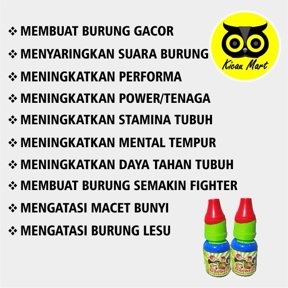 VITAMIN OBAT BURUNG MURAI KENARI KACER MACET BUNYI GACOR MINI DR. EDHI 10 ML PENAMBAH POWER VGAMIKS