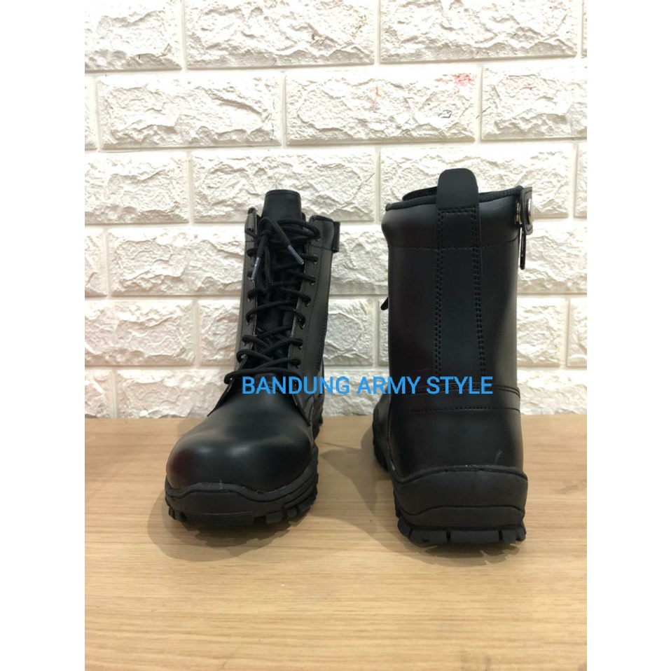 Sepatu PDL Sol Radial karet TNI Polisi safety ujung Besi Pembekalan Berkualitas Murah Bandung SEPATU