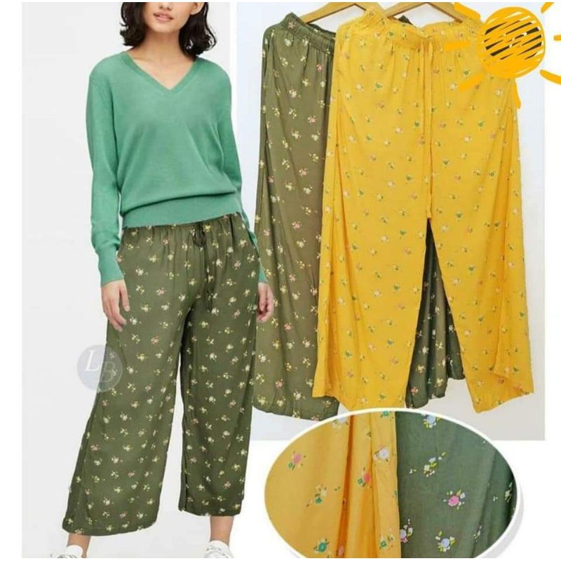 CELANA KULOT MOTIF UNIQLO ORIGINAL