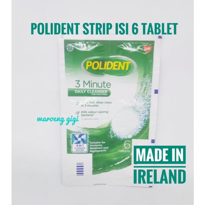 Polident Denture Cleanser Strip isi 6 tablet