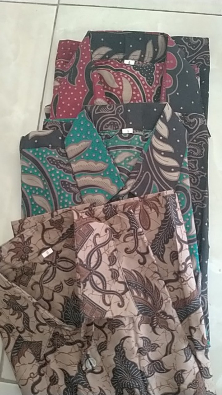 Batik Anak Pria Lengan Panjang Batik Cowok Bisa Cod Kerah Kemeja Saku Depan