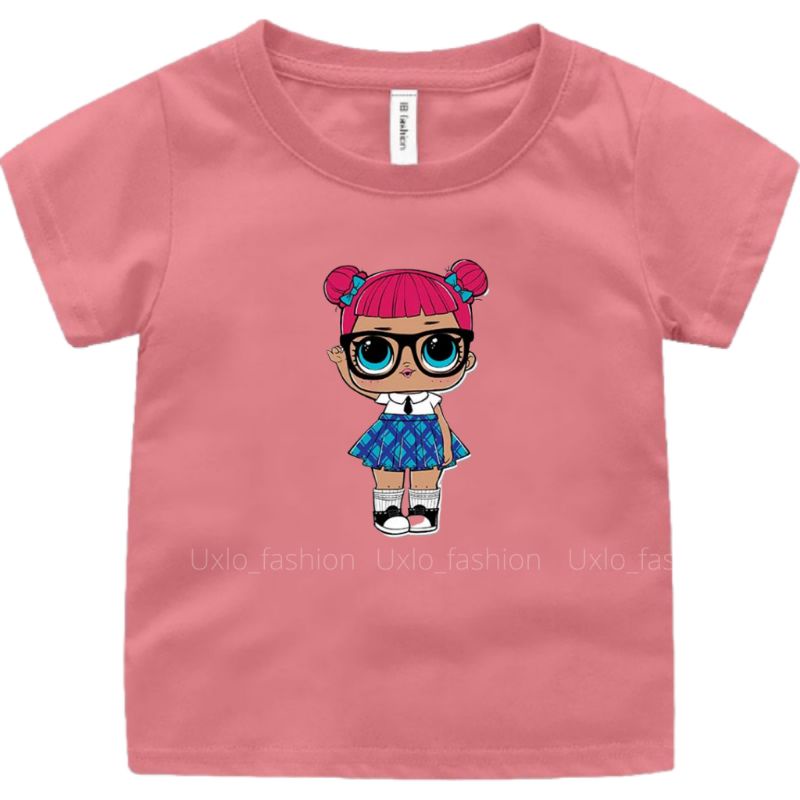 Kaos Anak Perempuan Kartun Lol Suprise Cute Murah Umur 2 sampai 15 Tahun Uxlo Fashion