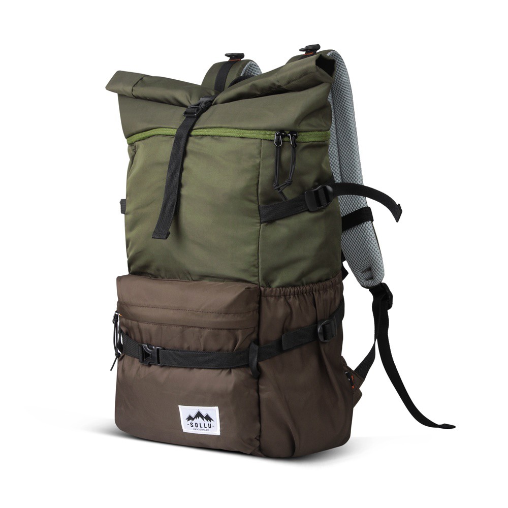 Tas Ransel Backpack Outdoor Waterproof, laptop up to 16 Inch, Savana Olive Brown