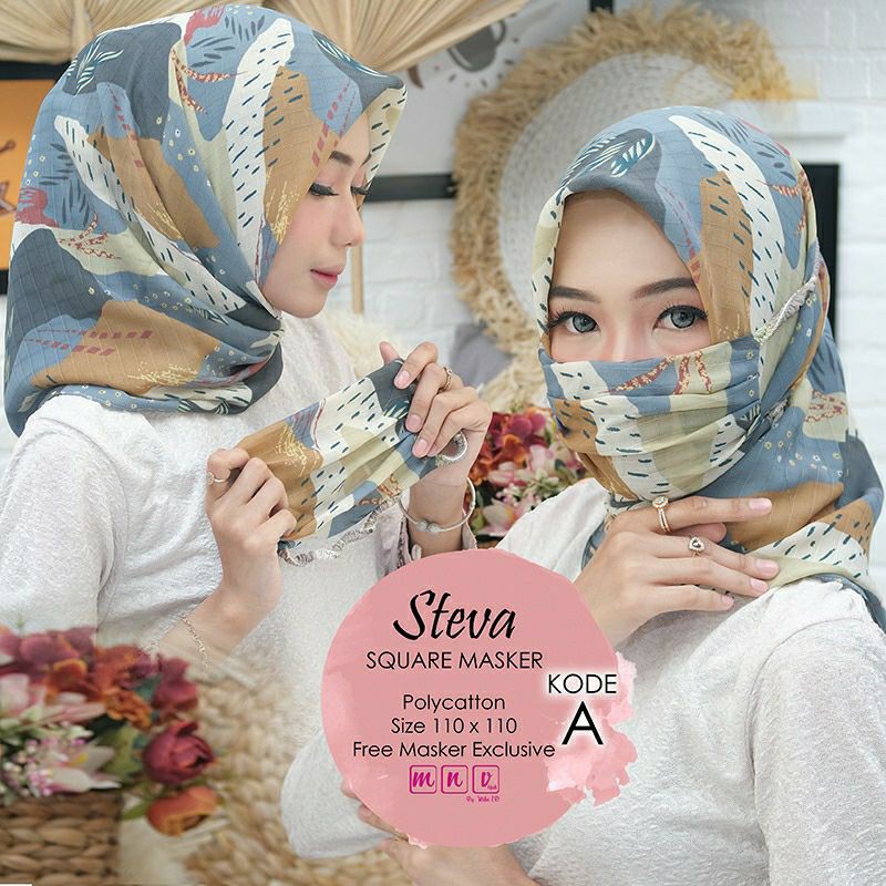 STEVA SQUARE by RAQUMI x MNV FREE Masker Cantik