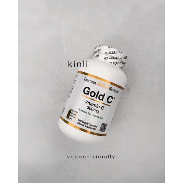 california gold nutrition vitamin C 500mg 240 vegan capsules immune