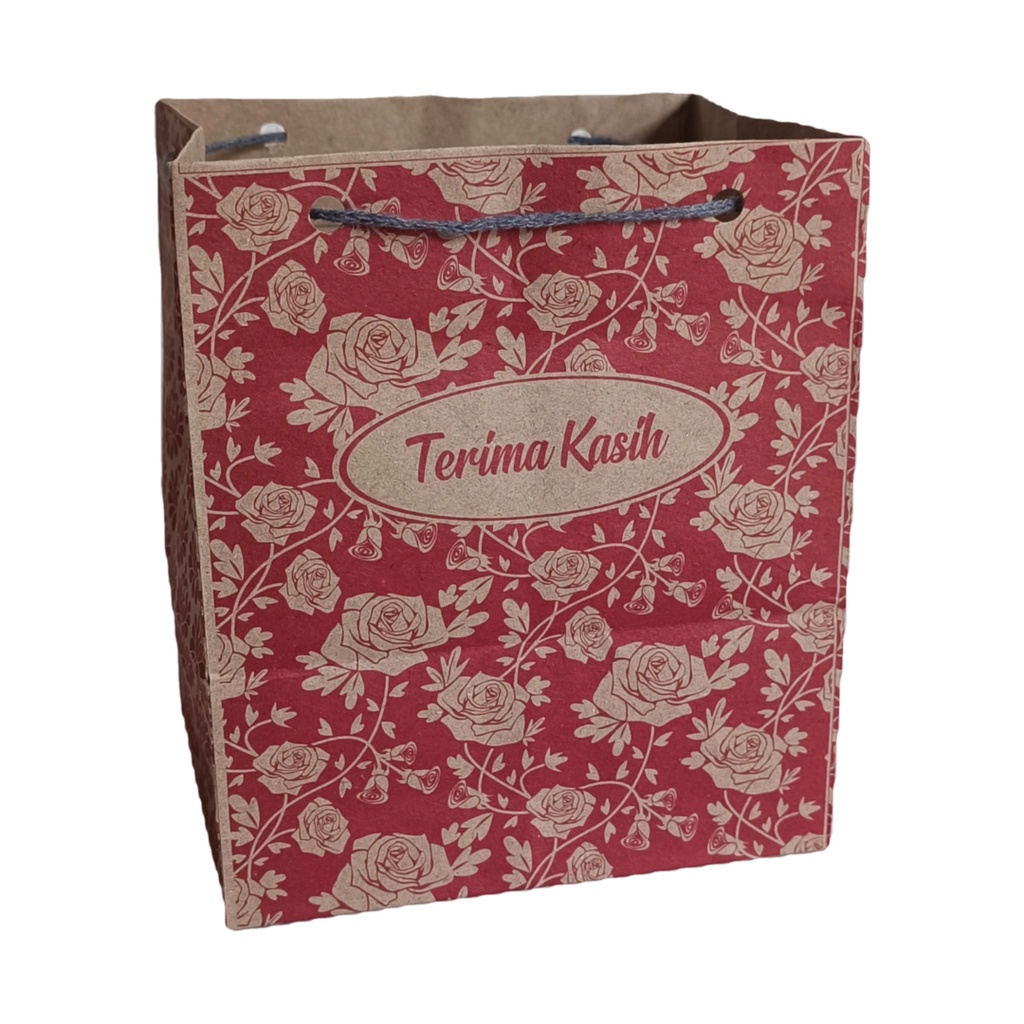 Paper Bag Motif Batik Craft Uk 14x11x16 CM Donat [ECERAN] GOODIE BAG paperbag murah / Tas Kertas kecil mini souvenir