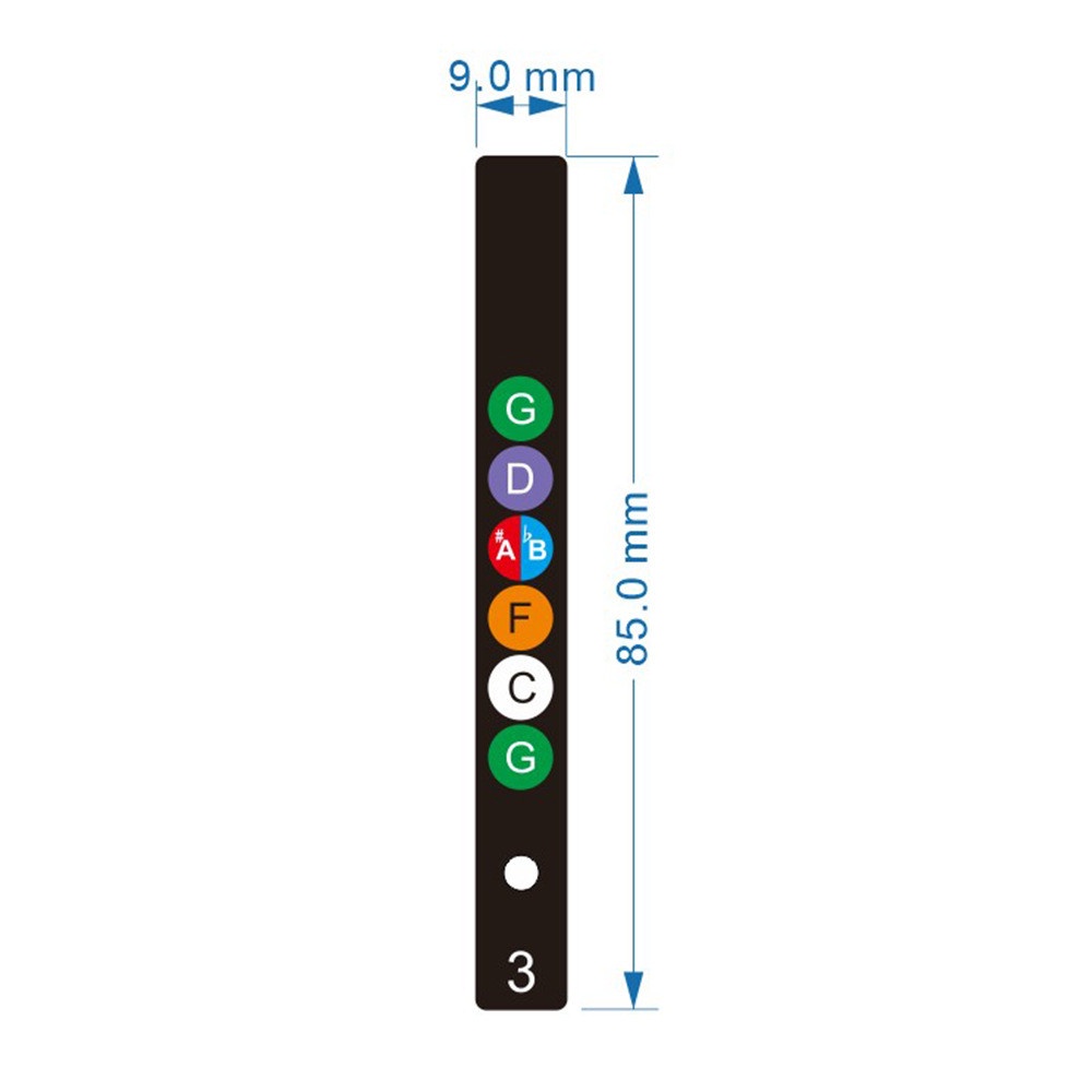 Ukulele 23 Inch 26 Inch Leher dan Kepala Fingerboard Scale Pitch Sticker Cocok untuk Pemula Untuk Berlatih