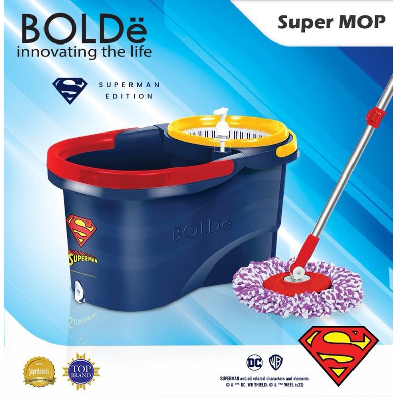 Alat Pel Lantai Bolde Super Mop Superman Batman Edition