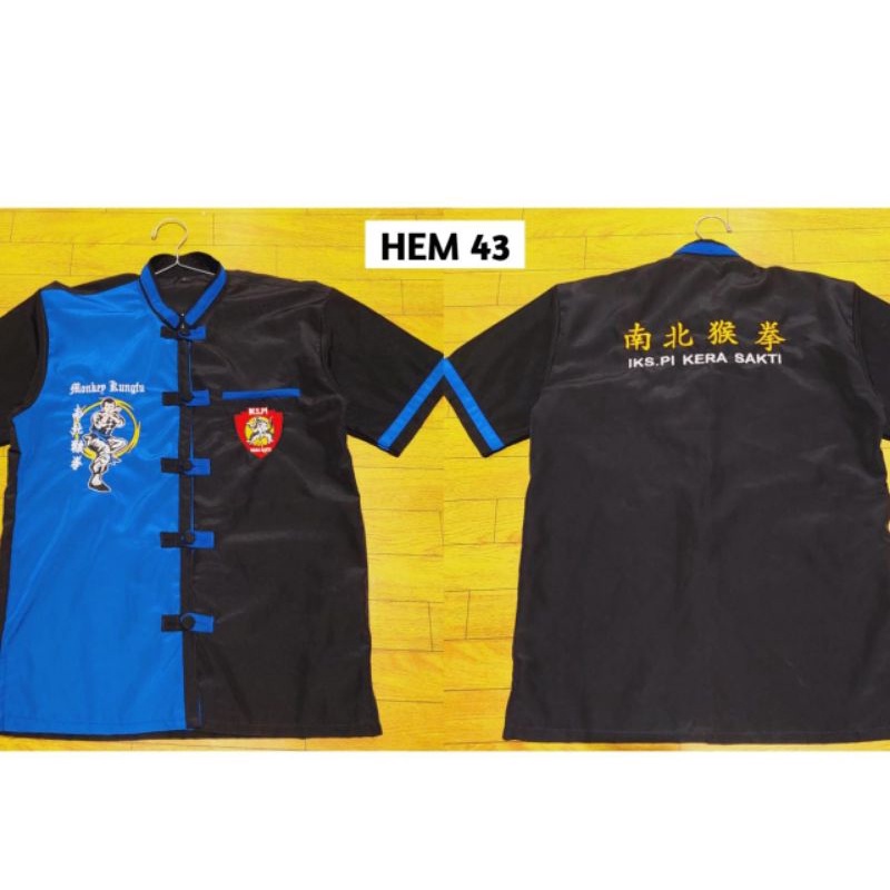 Cod.Hem43 ATASAN IKS.PI KERA SAKTI BIRU HITAM.BAJU SILAT