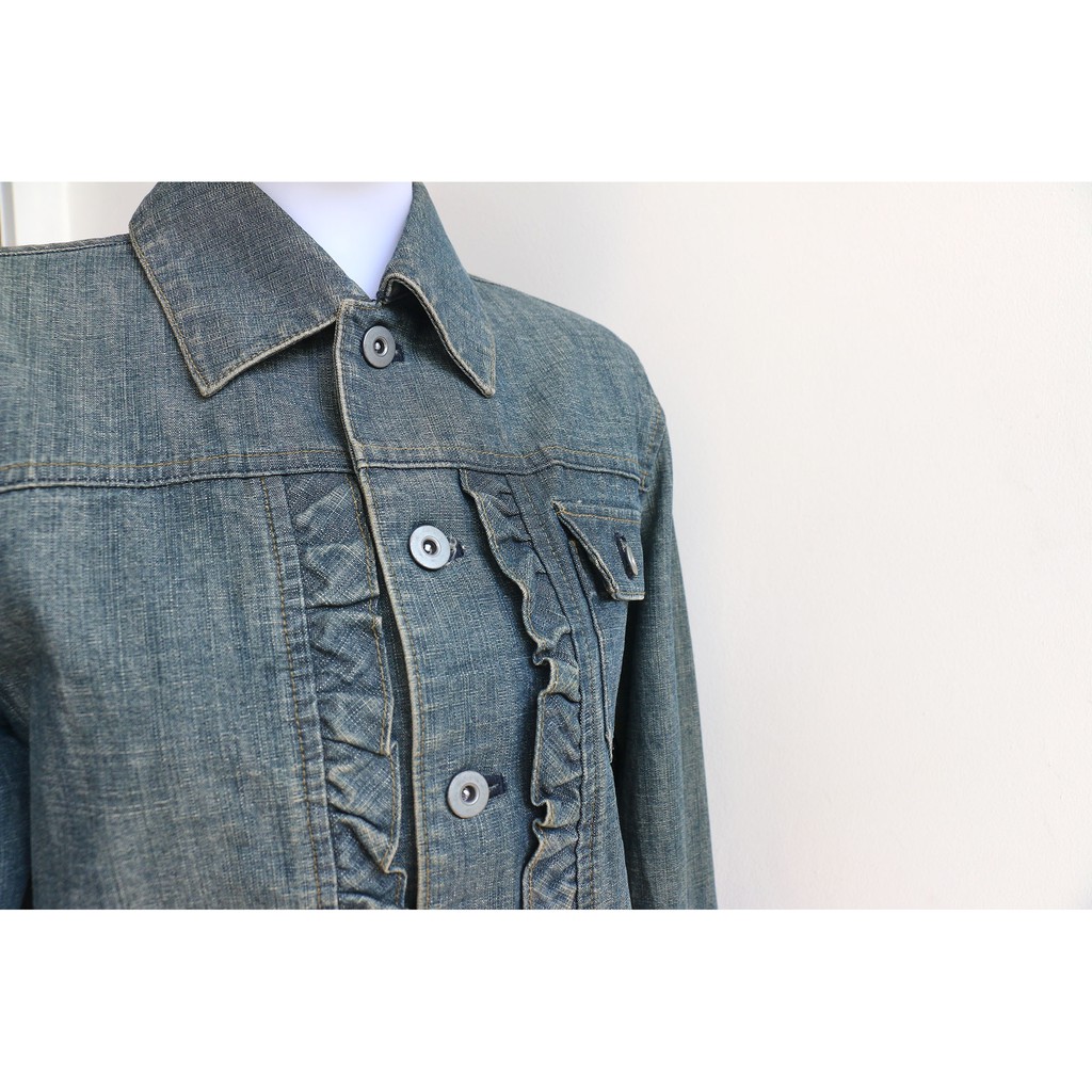 JJN-19 (M) jaket jeans wanita big size / jacket / blazer denim levis import style korea