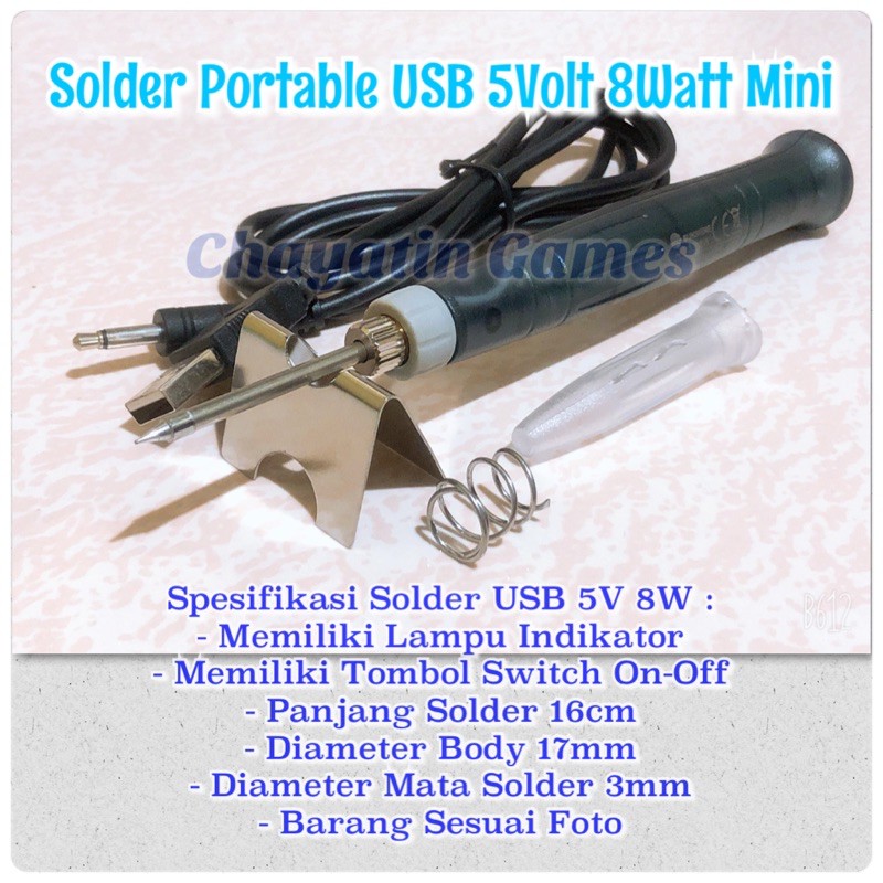 Solder Portable USB 5 Volt 8 Watt Mini -  Solder Praktis &amp; Cepat Panas