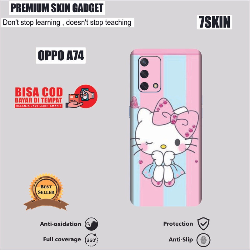 SKIN HANDPHONE  OPPO A74 HELLO KITTY