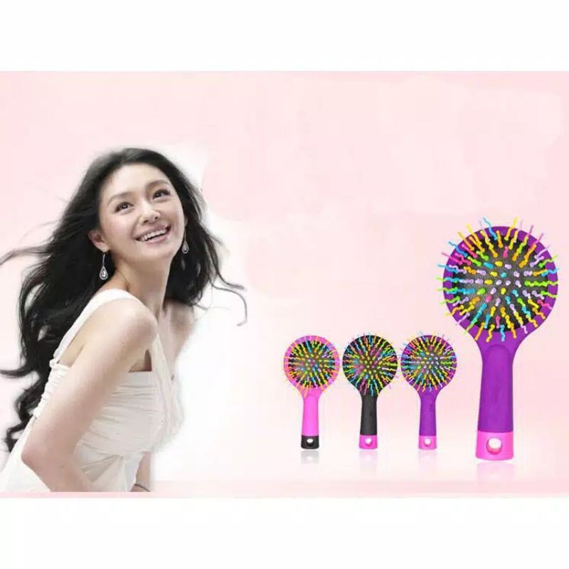 SISIR RAINBOW VOLUME BRUSH &amp; CERMIN