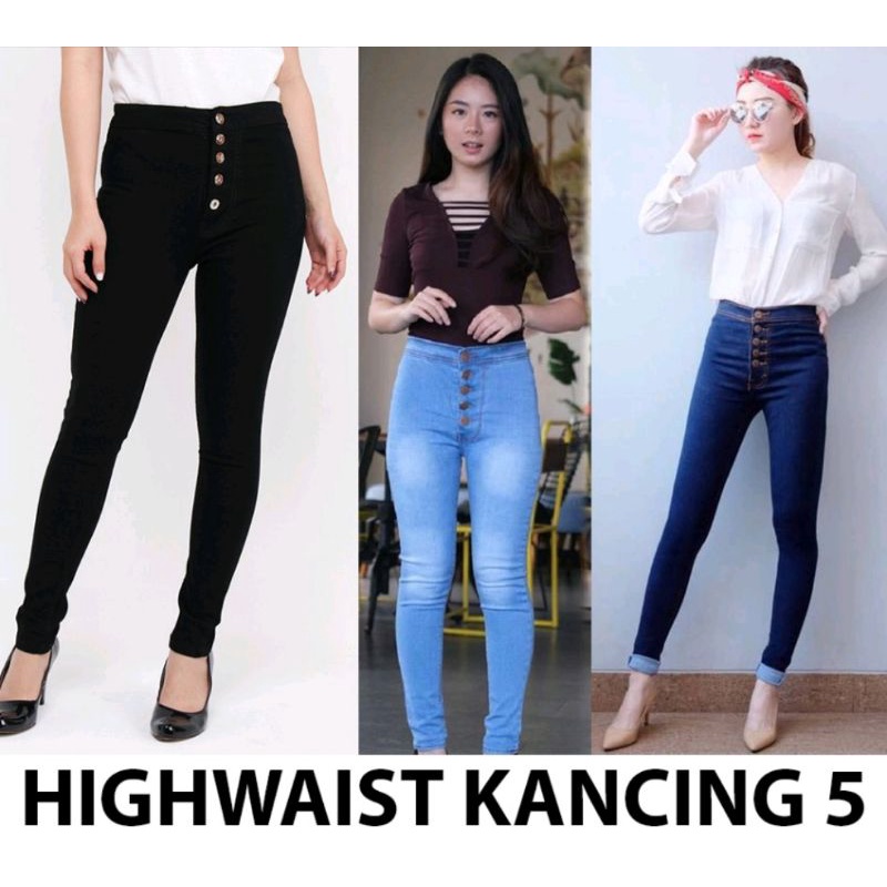 celana jeans wanita kancing 5 terbaru 2022