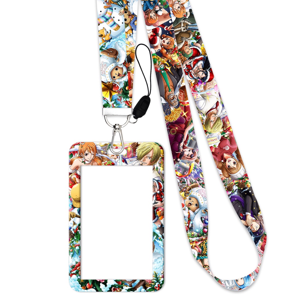 Tali lanyard Motif Anime one Piece Luffy Sauron Untuk Gantungan Kuncihandphonekartu Natal