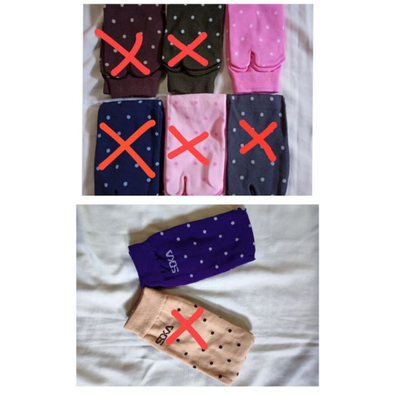 kaos kaki soka motif polka