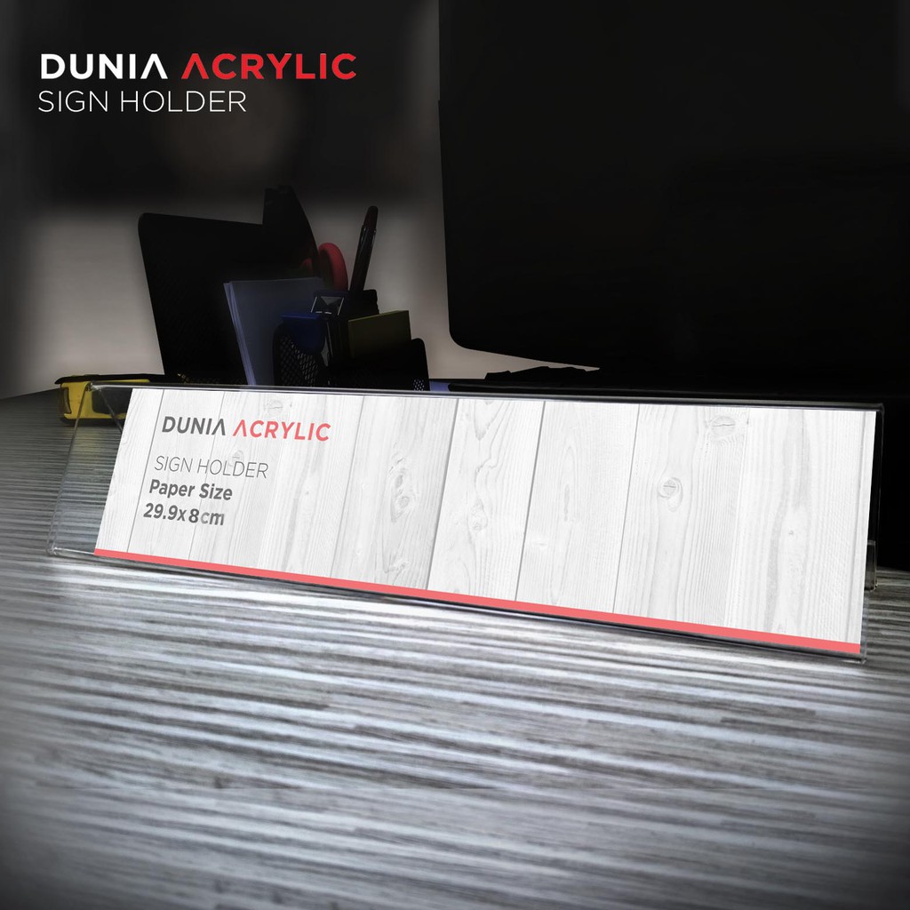 

terlaris - Papan nama acrylic - display acrylic - sign holder acrylic - name desk – tempat brosur
