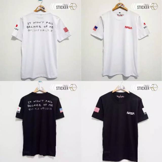 NASA X BEAMS X TOM SACHS 19SSS PUTIH KAOS TSHIRT PREMIUM SKATE DISTRO STREETWEAR MIRROR ORIGINAL