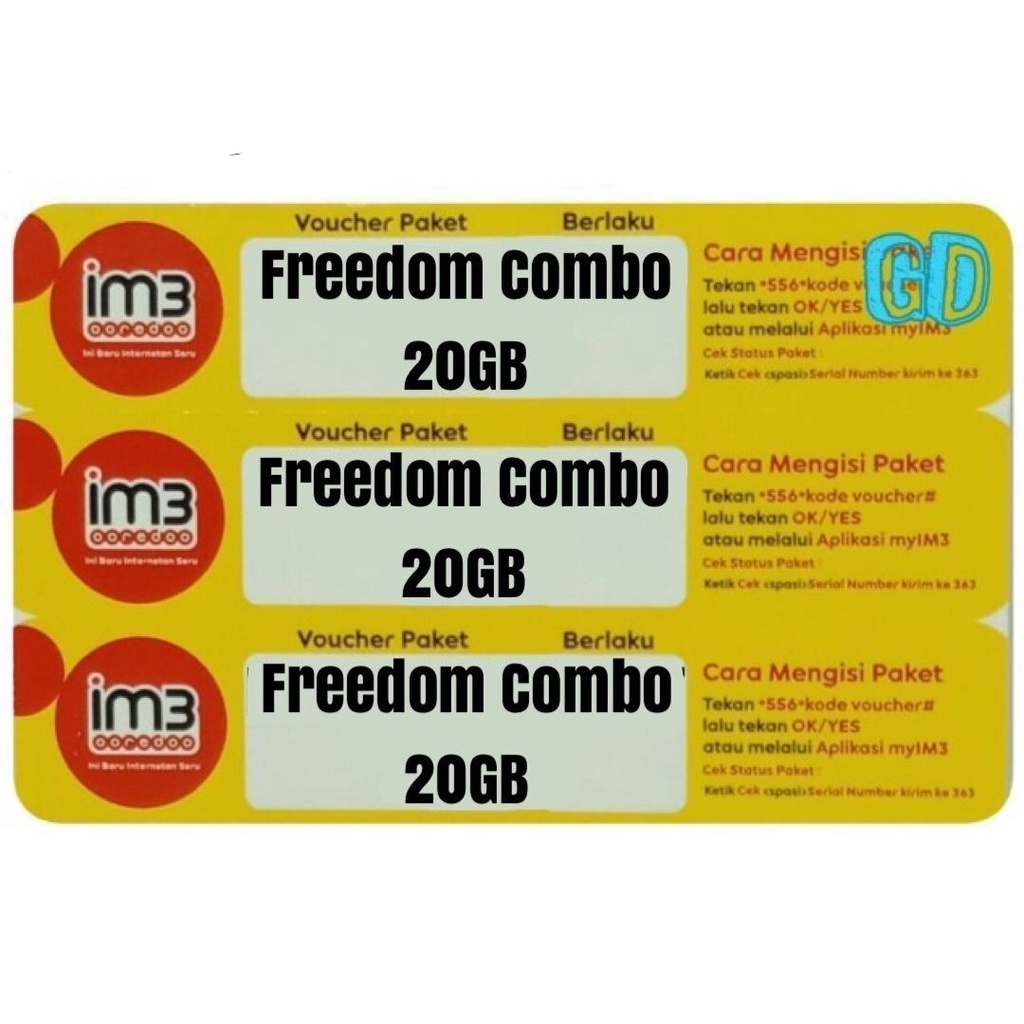 Voucher Indosat Freedom Combo 20GB