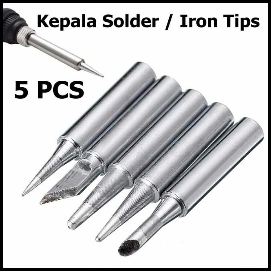 Mata Kepala Solder 5 pcs Set Iron Tips 900M T 5 pcs Pisau Lancip Station Set Head