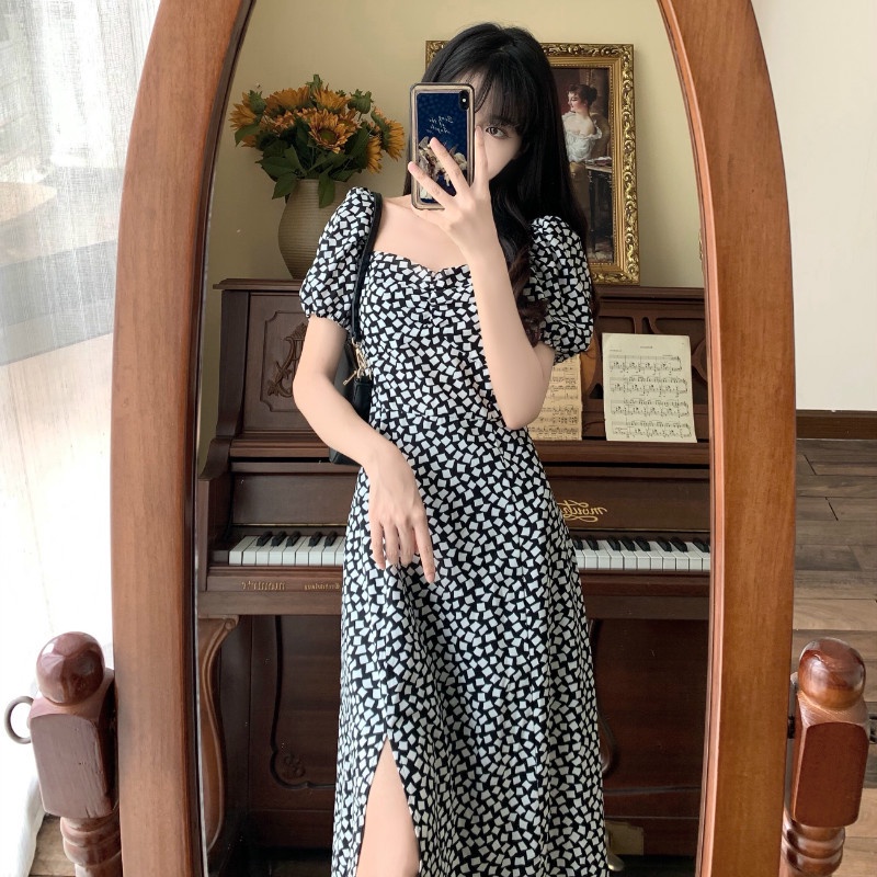 [COD] LB - Long dress fashion import / Korean fashion dress / Dress motif kekinian / D120