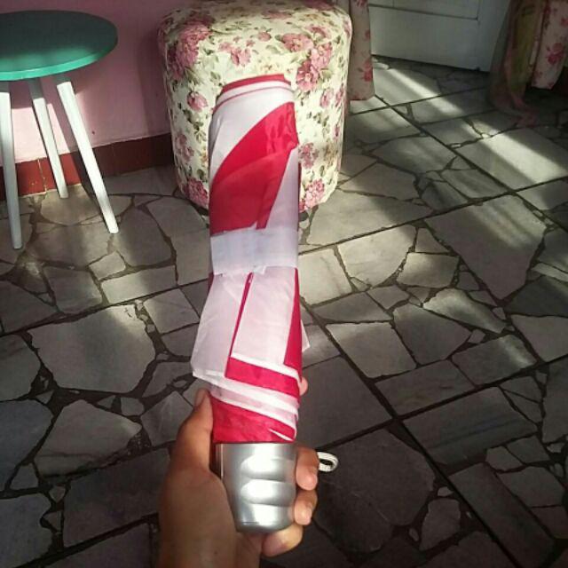 Payung Lipat 3 Merah Putih Kombinasi Bicolor /  Hut Ri / 17 Agustus / 17an