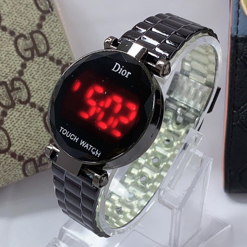 [✅COD]JAM TANGAN WANITA LED DIGITAL TOUCH WACTH TALI RUBBER CANTIK IMPORT MURAH