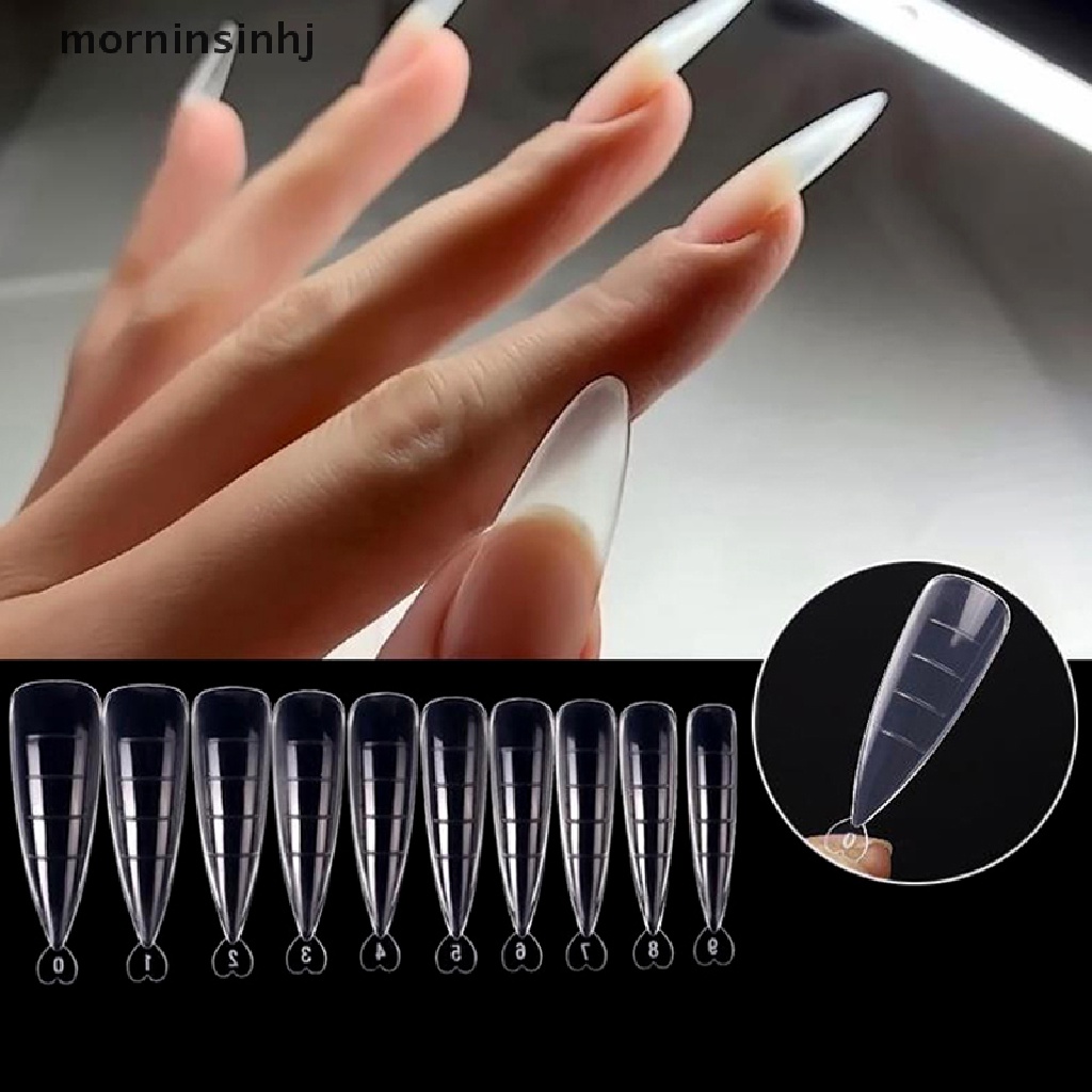 Mornin 100pcs / Set Cetakan Kuku Palsu Full Cover Untuk Diy Manicure