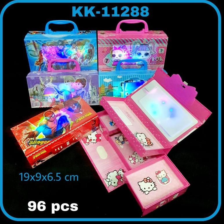 

[KODE ikGQA] +FREE BUBLE WRAP TEMPAT KOTAK PENSIL KODE 3D LAMPU LED 3 susun 3 MODE NYALA/ KALKULATOR
