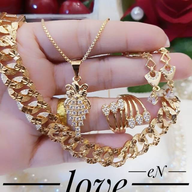 Xuping set perhiasan lapis emas 24k 0723l