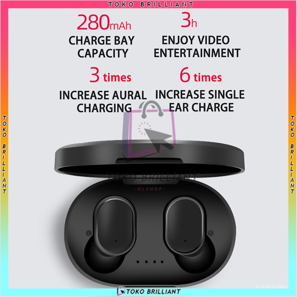 [𝐁𝐈𝐒𝐀 𝐁𝐀𝐘𝐀𝐑 𝐂𝐎𝐃] A6S PRO TWS Headset Bluetooth 5.1 Earphone Wireless Stereo Mini Earbuds Headset Bluetooth  TWS with Wireless Earphone