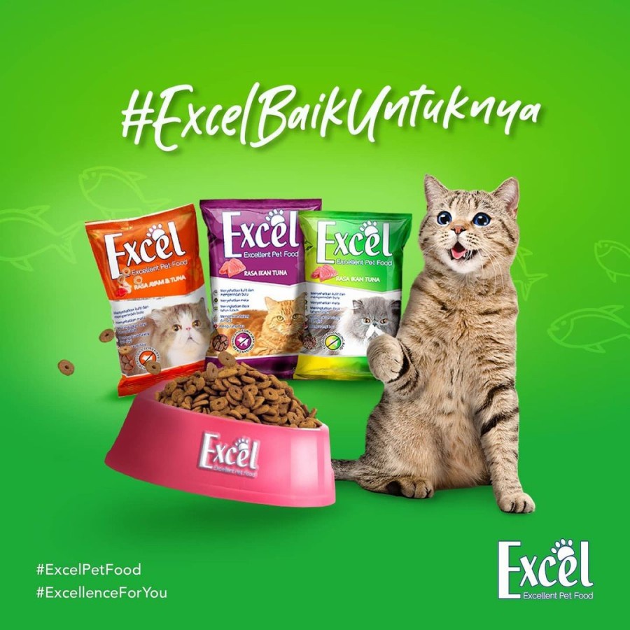 500gr EXCEL - Makanan Kering Kucing Freshpack