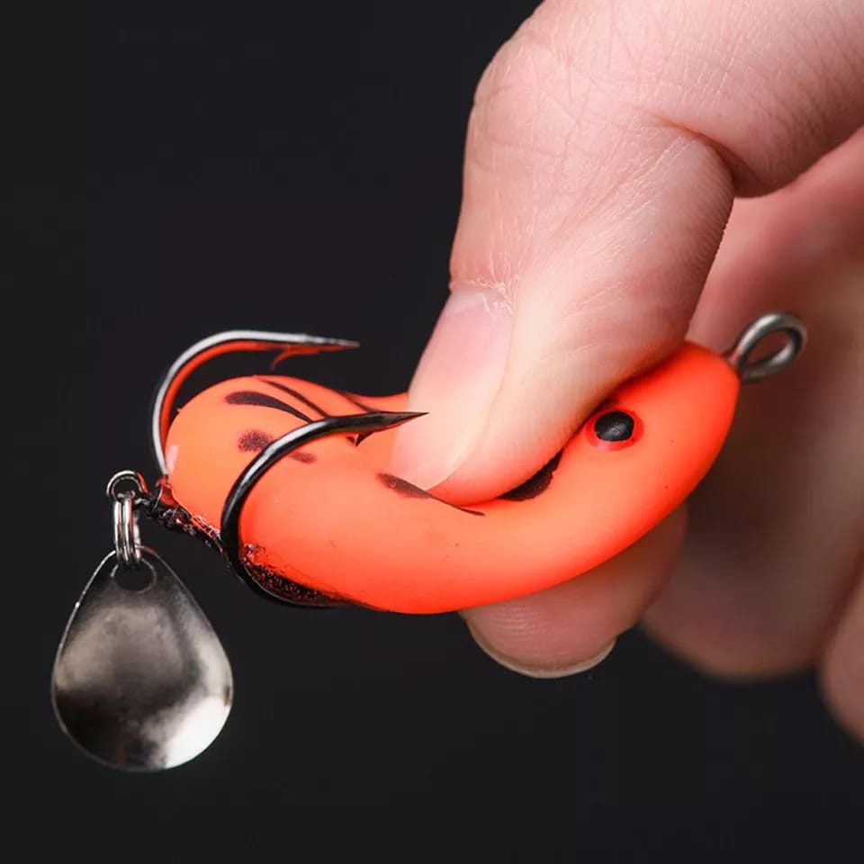 Umpan Pancing Katak Soft Frog JUMBO 6cm 6.48g Fishing Lure Mini Soft Lure Double Hooks Top water Ray Frog Artificial Bait