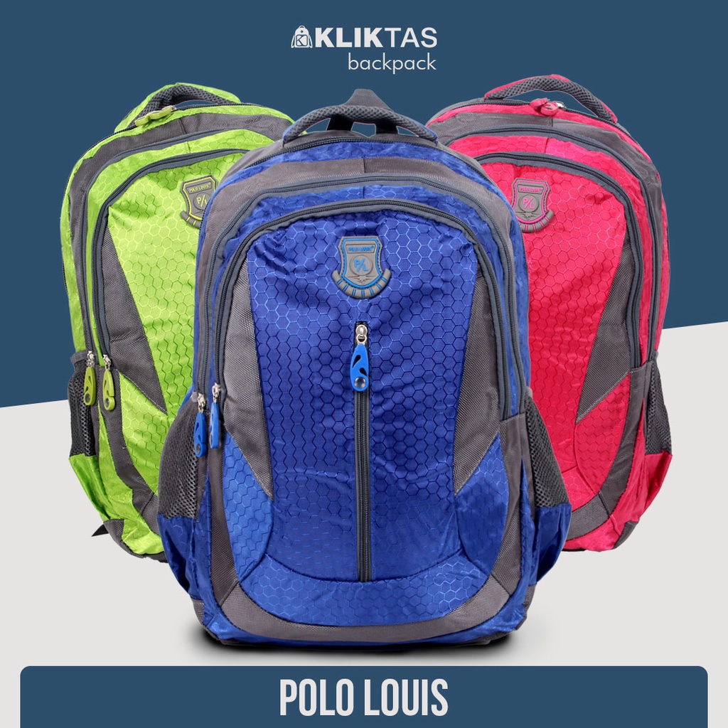 [KLIKTAS] Tas ransel Unisex import Polo Louis 33014 Backpack Kerja Dinas kantor