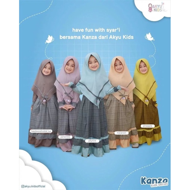 gamis set syari anak kanza series by akyu kids