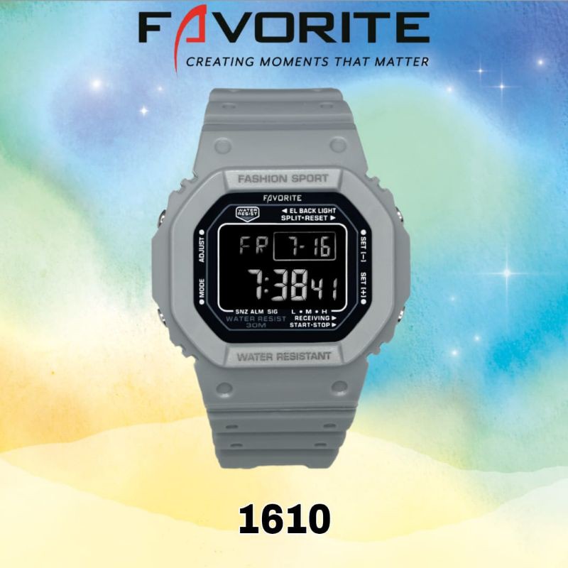 Jam Tangan Wanita Digital Favorite Original 1610 Tahan Air