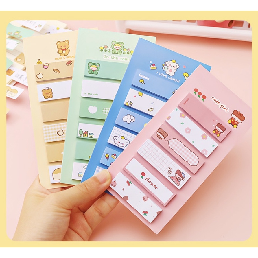 【GOGOMART】Sticky Notes Tempel / Memo Catatan 6 Baris Karakter Lucu - Cute Note